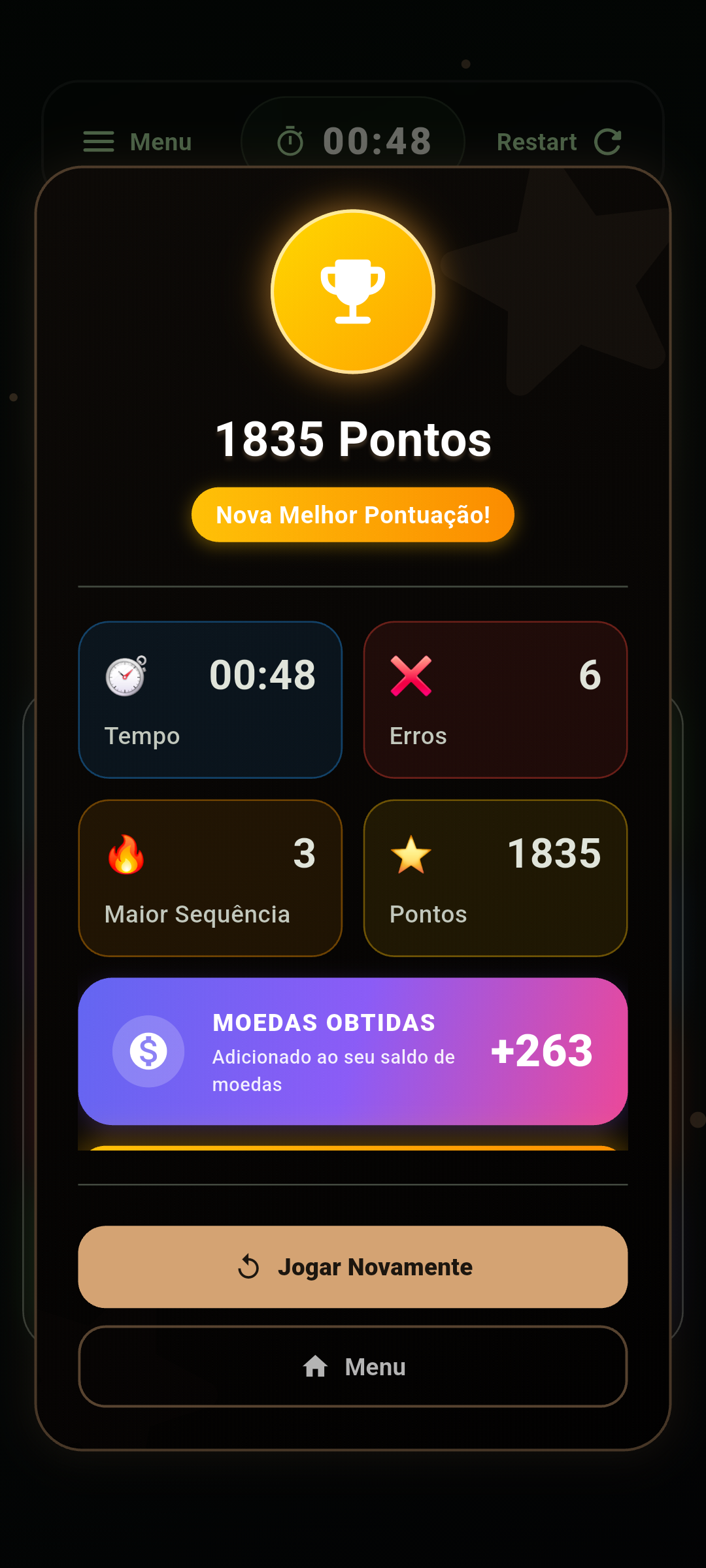 Memoricon Overview Screen